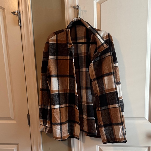 SHEIN Other - SHEIN Men's Checkered Jacket - Brown and Black